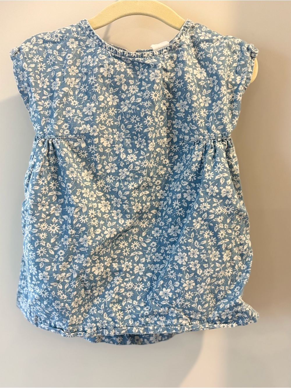 GAP Light Blue Floral Baby Dress with Bloomers